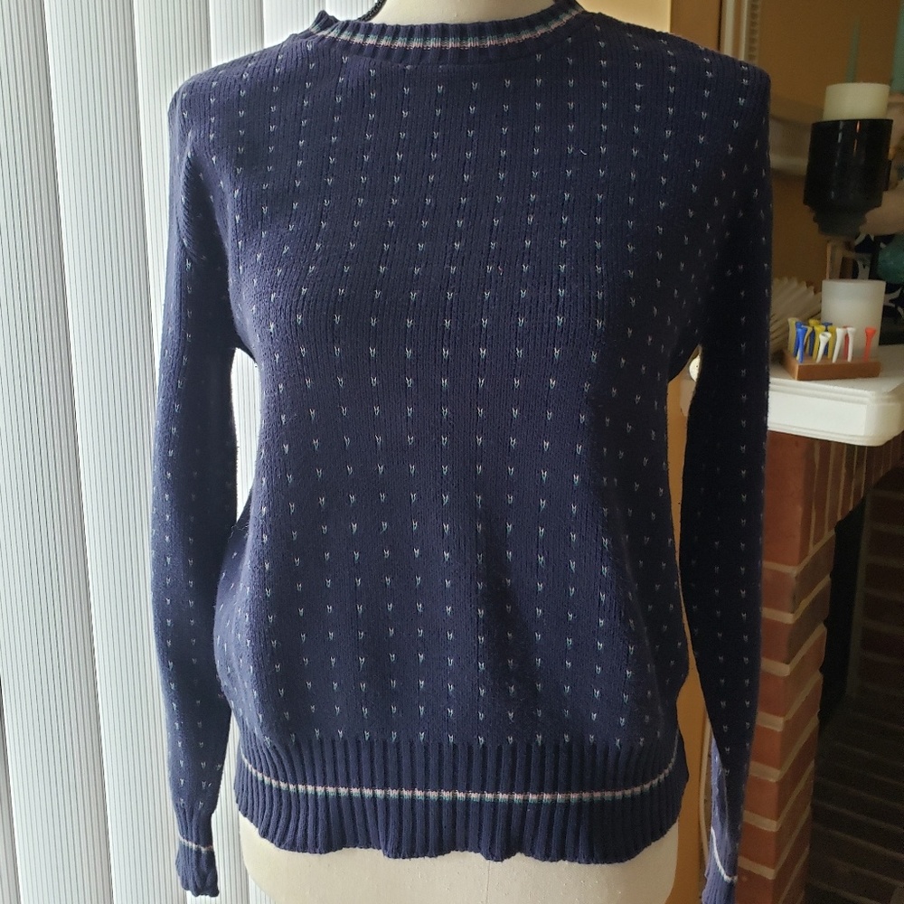 Woolrich Women navy printed sweater - Picture 2 of 7
